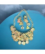 Vintage Colorful Statement Matching Necklace and Earrings - $79.20