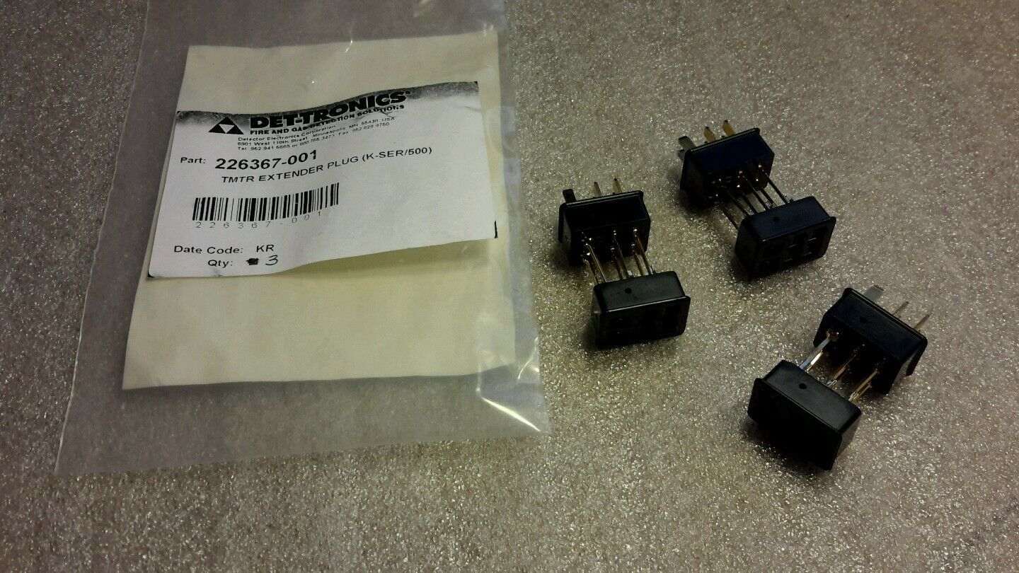DET-TRONICS 226367-001 TM/TR EXTENDER PLUG K-SER/500 (3 QTY) NEW $29 - $33.93