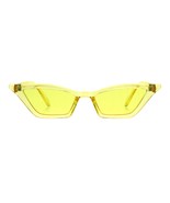 Damen Skinny Sonnenbrille Trapezoid Form Katzenauge Rahmen Durchsichtig ... - $15.90 CAD