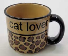 C) Cat Lover Spotted Ceramic Coffee Tea Mug - $14.84