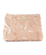 Betsey Johnson Swirled Petals Cosmetic Case Blush Large 11&quot; x 7.5&quot; Great... - £43.21 GBP