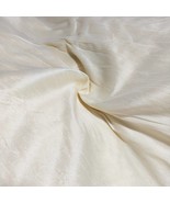 Pure Ivory Color Raw Silk Dupion, Handloom Silk Dupion Fabric, Faux Silk... - $8.29