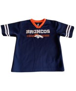 Denver Broncos Boys Navy Blue White Orange Jersey Style Short Sleeve Shi... - $20.14 CAD