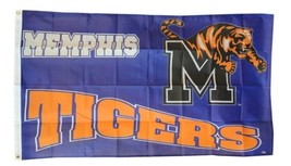 Memphis Tigers Polyester Flag 3X5ft Banner Polyester with 2 Brass Grommets - £12.75 GBP