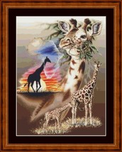 AFRICAN GIRAFFE -  pdf x stitch chart Original Artwork ©  Steven Michael Gardner - $12.00