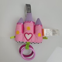 Infantino Baby Girl Pink Purple Castle Chime Rattle Take along Plush Toy... - $22.76