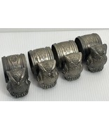 Vintage Lot Of Antique Victorian Silver Plate Owl Napkin Rings See Photo... - £91.95 GBP