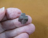 CR591-1) 1/2&quot; Petite Fairy Stone CHRISTIAN CROSS oiled Staurolite Crysta... - $13.09