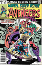 Marvel Super Action Comic Book #17 The Avengers 1980 FINE+ - £3.18 GBP