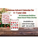 Christmas Advent Calendar with Bedtime Story Read Aloud and Follow Along - $4.50