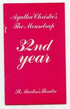 Agatha Christie's The Mousetrap Program 1983 St Martins Theatre London 3... - $13.86