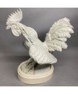 Large Ceramic Rooster On Wooden Stand - 16x12x16” - Made In Italy - $49.50