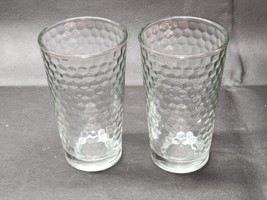 Circleware HONEYCOMB Iced Tea Beverage Glass - 15 Ounce, 5¾&quot; Tall Pair Of 2 - £22.41 GBP