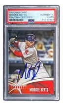 Mookie Betts Autografato 2014 Topps #FN-MB1 Rosso Sox Rookie Card PSA/DNA - £387.67 GBP