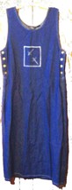 Blue Jean Denim Dress by Nick &amp; Sarah Dragonfly Pocket Accent Mid- Calf Sz M - £28.76 GBP