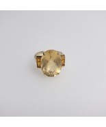 10K Gold Citrine Ring Oval Gemstone Prong Basket Setting 16mm X 12 mm Si... - $4,586.80 MXN