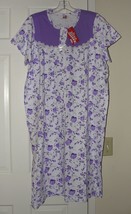 NEW! ALISA Women&#39;s 100% Soft Cotton Sleepshirt Short Sleeve Nightgown 48... - £20.33 GBP