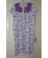 NEW! ALISA Women&#39;s 100% Soft Cotton Sleepshirt Short Sleeve Nightgown 48... - £20.33 GBP