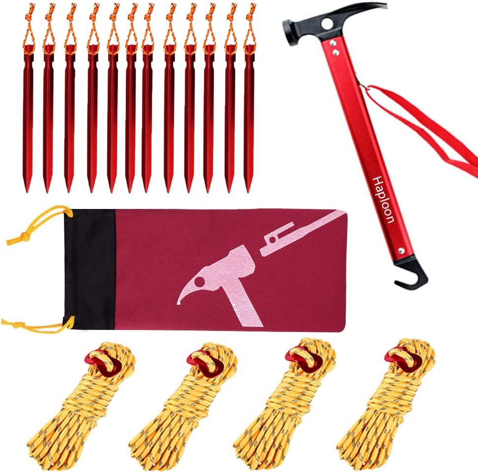 Haploon Camping Accessories Kit, Aluminum Tent Mallet Stake Hammer, Back... - $30.99