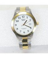 Timex Acqua Men&#39;s Two Tone Stainless Steel White Dial Watch Water Resistant - $16.65