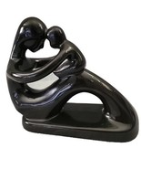 Mother and Child Love Figurine Baby Art Deco Sculpture Statue Black 6&quot; - £14.67 GBP