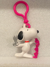 2009 Snoopy Valentine Hearts Figure PVC Bag Hanger *Pre-Owned/Nice* a2 - $11.99