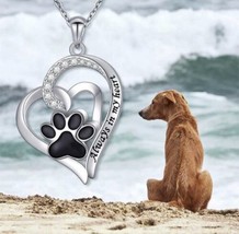 Dog Necklace - Silver Paw Pendant  - Pet Loss Necklace - Dog Condolences - £12.81 GBP