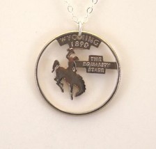 Wyoming State Cut-Out Coin Jewelry/Pendent - £15.57 GBP