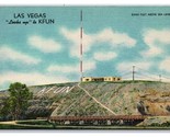 Kfun Radio Station Las Vegas Nuovo Messico NM Unp Lino Cartolina V13 - $5.08