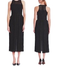 $1,895 Runway Hugo Boss Dafiera Swiss Lace Gown US 4 Black Fringe Swiss ... - £567.01 GBP