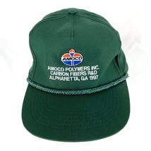 Amoco Polymers Carbon Fibers Alpharetta GA 1997 Hat Cap Trucker Green Ad... - $325.57 MXN