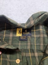 Browning Mens Green Plaid Flannel Button Shirt Size XL XLarge Outdoors - £78.88 GBP