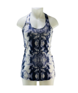 LULULEMON Athletica Racerback Shirt Size 4-6 Women&#39;s White/Blue Stretch - €25,88 EUR