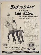 1950 Print Ad Lee Riders Denim Jeans &amp; Work Clothes Boys Play Basketball - £8.60 GBP