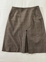 Petite Sophisticate Stretch Women's Brown Rear Zipper Pull-On Skirt Size 2 image 6