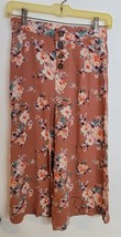 Womens S Love Tree Multicolor Floral Print Flowing Wide Leg Cropped Pants - $10.89