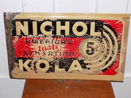 Vintage Nichol Kola Embossed Tin Sign - $153.45