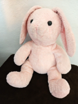 People Pals Bunny Rabbit Plush Stuffed Animal Solid Pink Sitting - £31.01 GBP