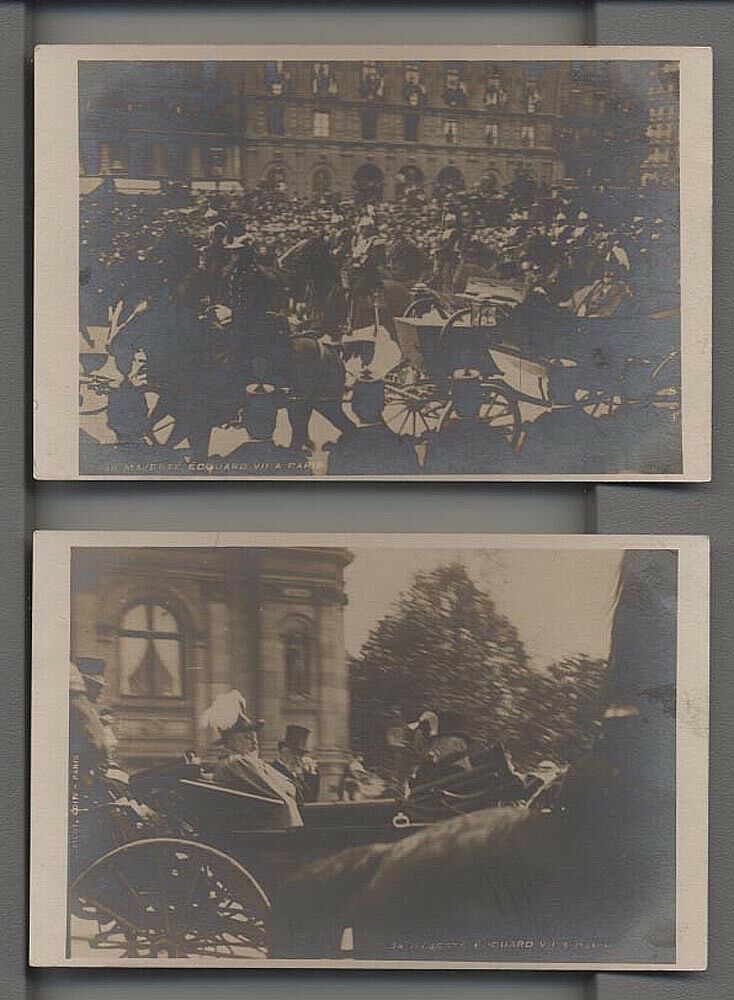 ROYALTY 5 Antique Postcards King Edward VII of England during France Sta... - $29.70