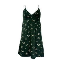 brandy melville amara dark green floral mini dress - $19.79