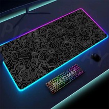 Black And White RGB Mouse Pad Rubber Large Gamer Mousepads - £43.40 GBP+