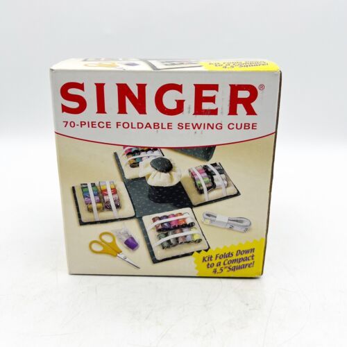 Singer Sewing Kit Foldable Cube With Scissors Never Used - $19.99