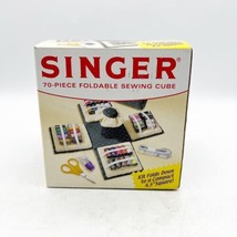 Singer Sewing Kit Foldable Cube With Scissors Never Used - £15.72 GBP