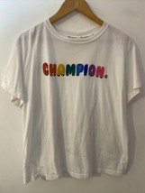 Champion Graphic Print Crew Neck Short Sleeve Women’s T-Shirt Size XL - $6.79