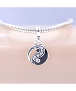 2023 Me Collection 925 Sterling Silver ME Sparkling Yin &amp; Yang Mini Dang... - £6.45 GBP