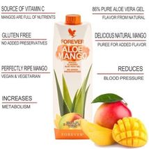 Forever Living Aloe Mango Gel All Natural Cleanse ( 33.8 FL.OZ ) 1 Liter X 2  - £30.98 GBP