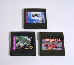 Sega Game Gear Madden 95, Nfl Quarterback Club, Joe Montana Football Game Lot - £10.41 GBP
