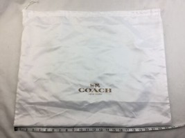 COACH DUST BAG WHITE TRAVEL STORAGE PURSE COVER FABRIC SZ 24&quot; x 19&quot; - $23.73