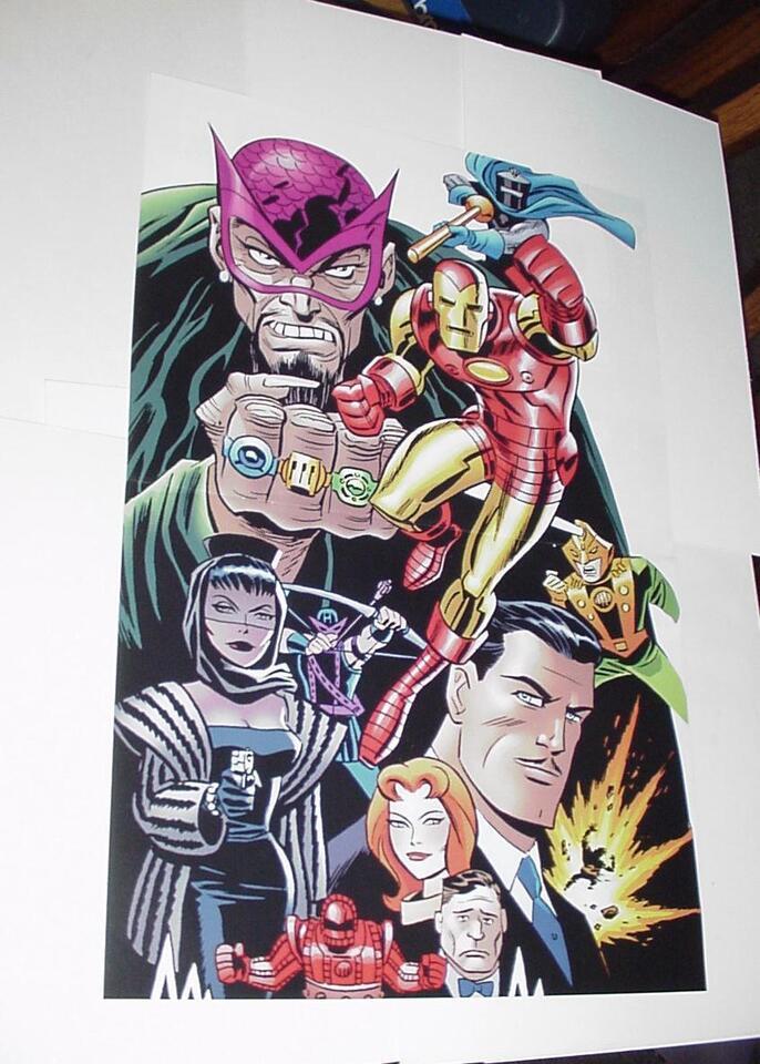 Primary image for Iron Man Poster #16 Many Foes by Bruce Timm Mandarin Crimson Dynamo MCU Movie