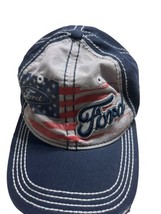Ford Truck Men&#39;s Hat Baseball Cap Strap Back Trucker American Flag Design - £12.83 GBP